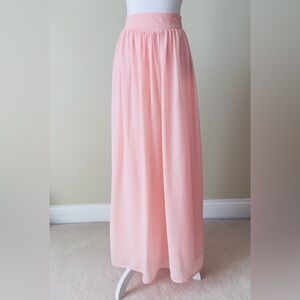 Pins and Needles Light Pink Chiffon Flowy Maxi Skirt EUC Size Small